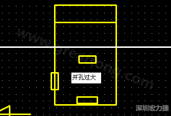 PCB設(shè)計(jì)時(shí)后焊元件焊盤(pán)開(kāi)孔過(guò)大容易使焊錫流進(jìn)插座造成短路。