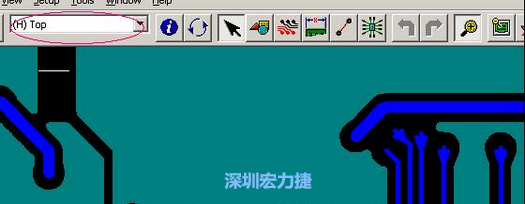 如果圖形像下圖一樣無(wú)法顯示鉆孔，只須圖（186）將紅色圈住的活動(dòng)層改為當(dāng)前顯示層即可。