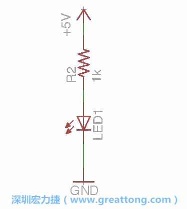 如圖所示放置一個開關（switch）、10K電阻器（10k resistor）和0.1μF的電容（0.1μF capacitor），并把開關的一端連到接地端上。