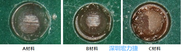 圖14- 冷球拉力試驗(yàn)后，光學(xué)顯微鏡下的失效模式