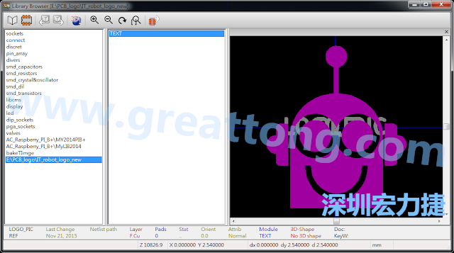目前這個(gè)Library IT_robot_logo_new.mod 只有一個(gè)footprint。如何增加更多footprint 到這個(gè)library 中呢?